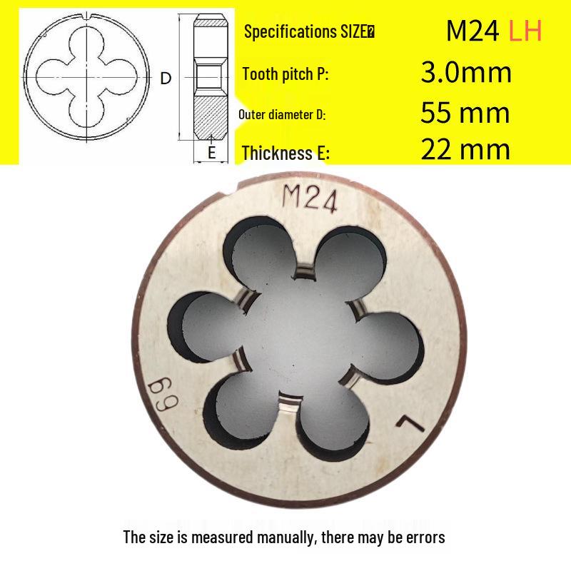 Kulatá vratidlo M24-M26 x 0,5-3 mm, Chod vpřed/vzad, Pravý/Levý závit
