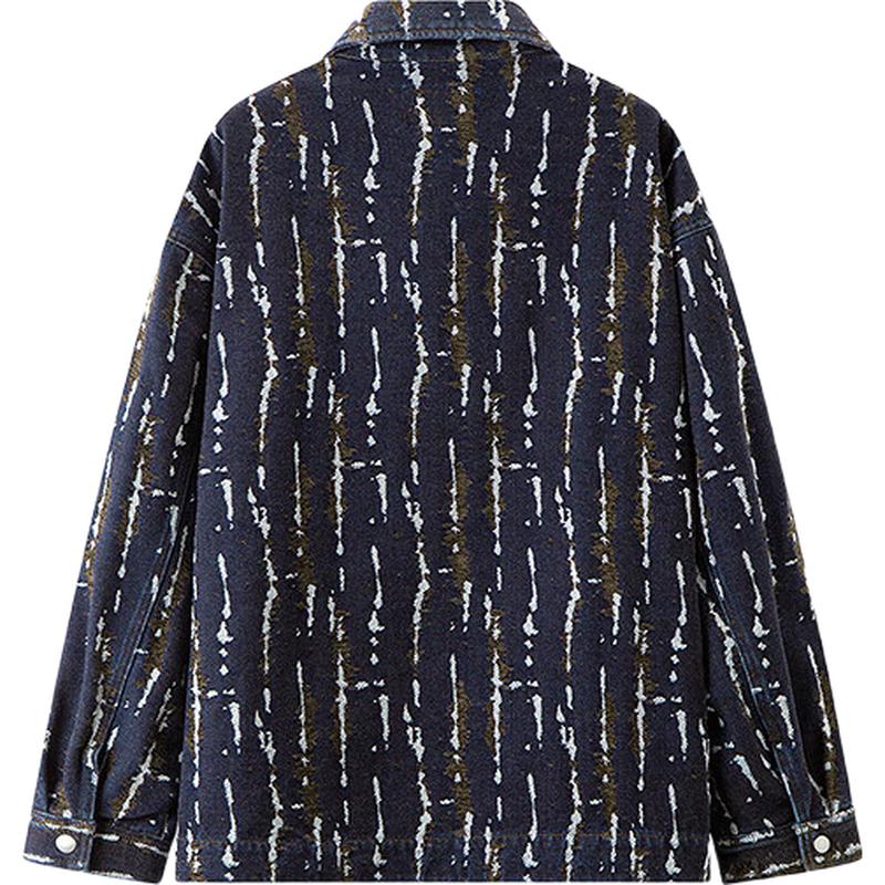 Semir Men's Retro Jacquard Denim Jacket