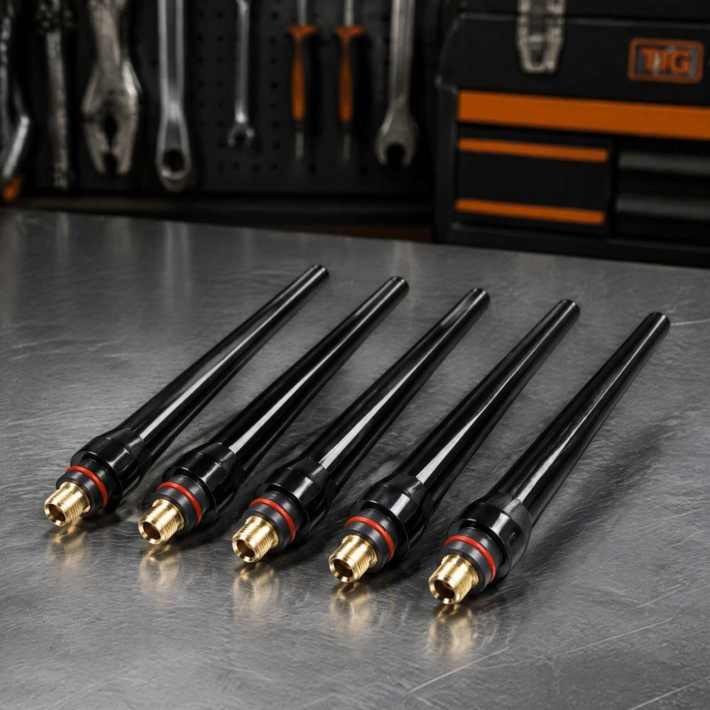 5pcs Compatible Cap TIG Welding Back Cap Black Welding Cutter Back Cap Welding Torch Accessories