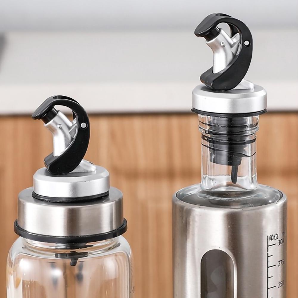 3/2/1pcs Oil Bottle Stopper Olive Oil Sprayer Wine Liquor Dispenser Food Grade Seal Leak-proof Rubber Lock Nozzle Kitchen Gadget