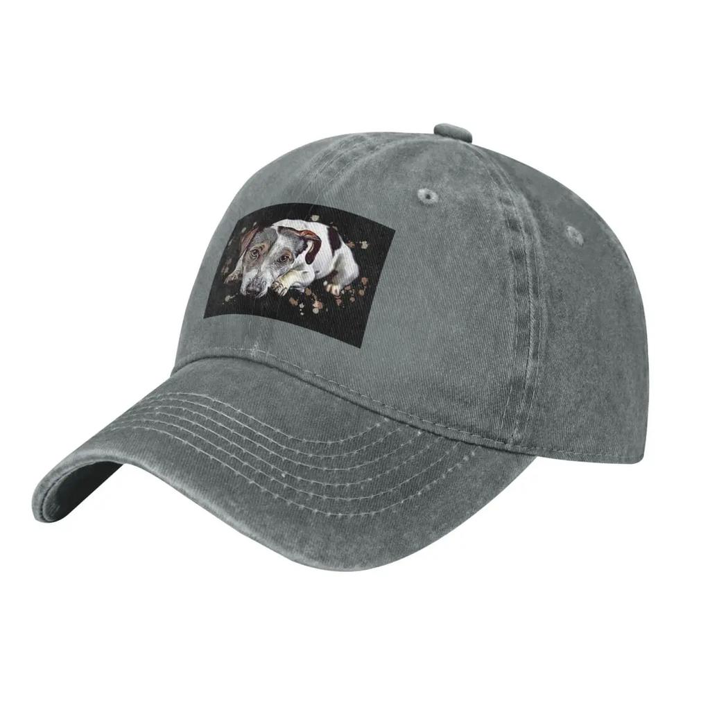 Sweet Jack Russell Terrier Gift Dog Lover Mum Baseball Caps Denim Hats Adjustable Casquette Streetwear Baseball Cowboy Hat