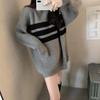 Medium and Long Sweater Loose Women Lazy Style New Spring and Autumn Wear Sweater Pullover Long Sleeve Top