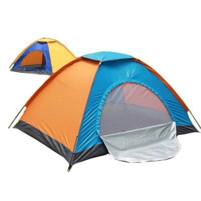 190t Silver Glue Polyester Cloth Outdoor  Couple  Camping  Tent Double Zipper Waterproof Roof