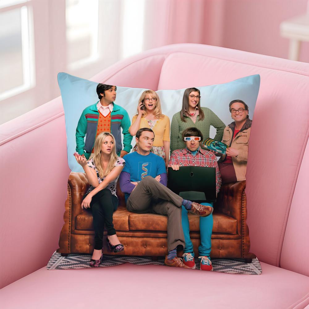 Fashion Geeky Humorous TThe Big Bang Theorys Cushion Cover Pillowcase Short Plush Invisible zipper Room Sofa Cushion Cover