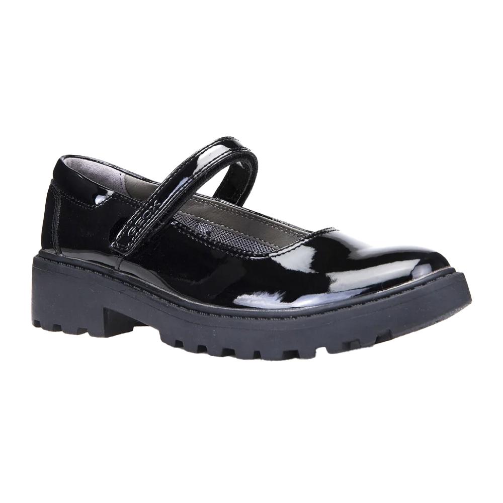 Geox Girls J Casey G. P Leather School Shoes