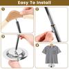 Adjustable T Shirt Display for Kid Adult Flexible Shirt Rack Shoulder Portable Hanging Metal Clothes Display Stand Hanger Rack