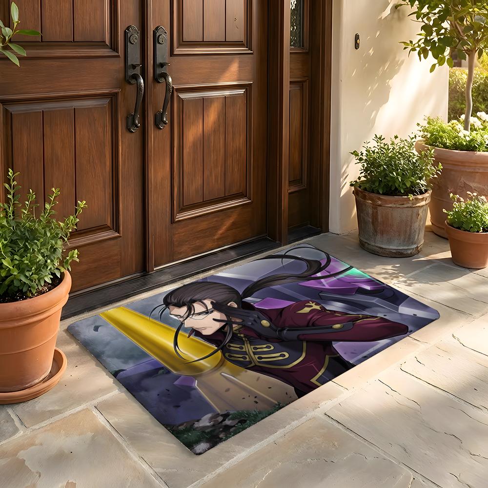 Floor Mat Soft Flannel Rug Non Slip Absorbent Mat for Bathroom Bedroom Home Decor C Code Geass