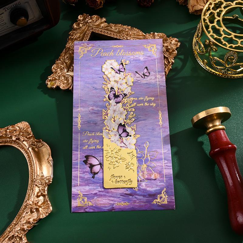 Retro Butterfly Metal Bookmark - Exquisite Chinese-Style Gift for Teachers