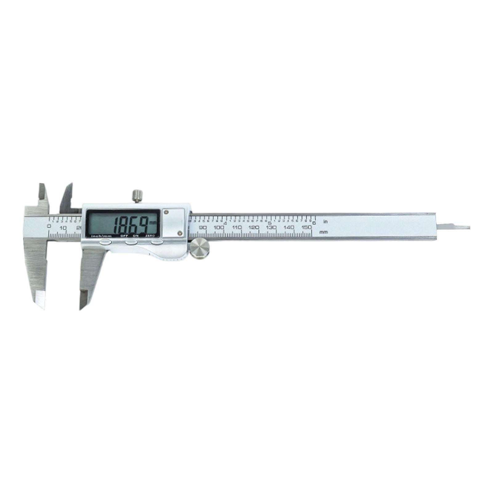 

Digital Caliper, Calipers 150mm 6Inch Measuring Tool with Metal Body Easy Switching from Inches Mm Fraction 1 срібний