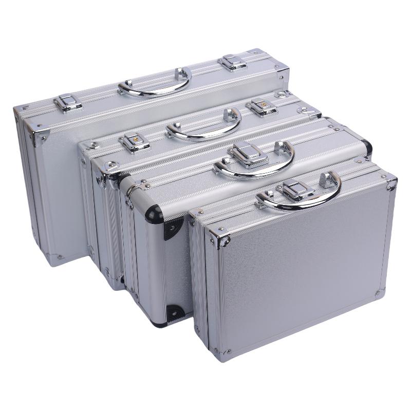 Multiple specifications Aluminum Toolboxes Silver Metal Safety Equipment Cases Portable Instrument Storage Boxes With Handles