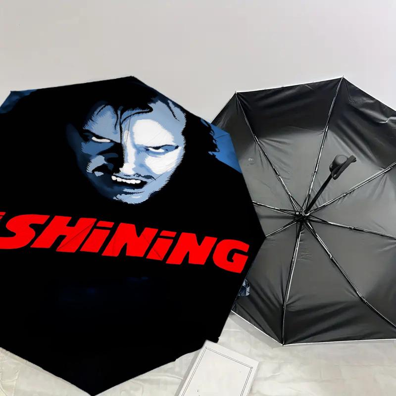 1pc The Shining Automatic Open/Close Umbrella Compact Folding Umbrella with 8-Rib Shaft lightweight esign, for Women/Men1175A