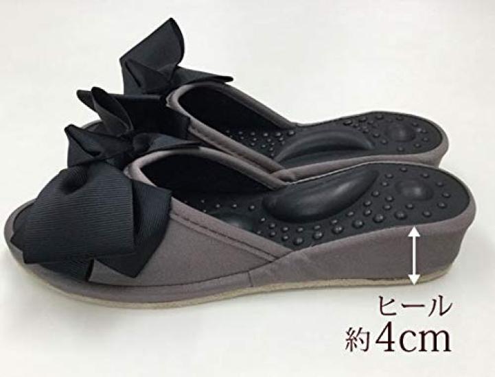 Shape Up Slippers with Ribbon (Charcoal)