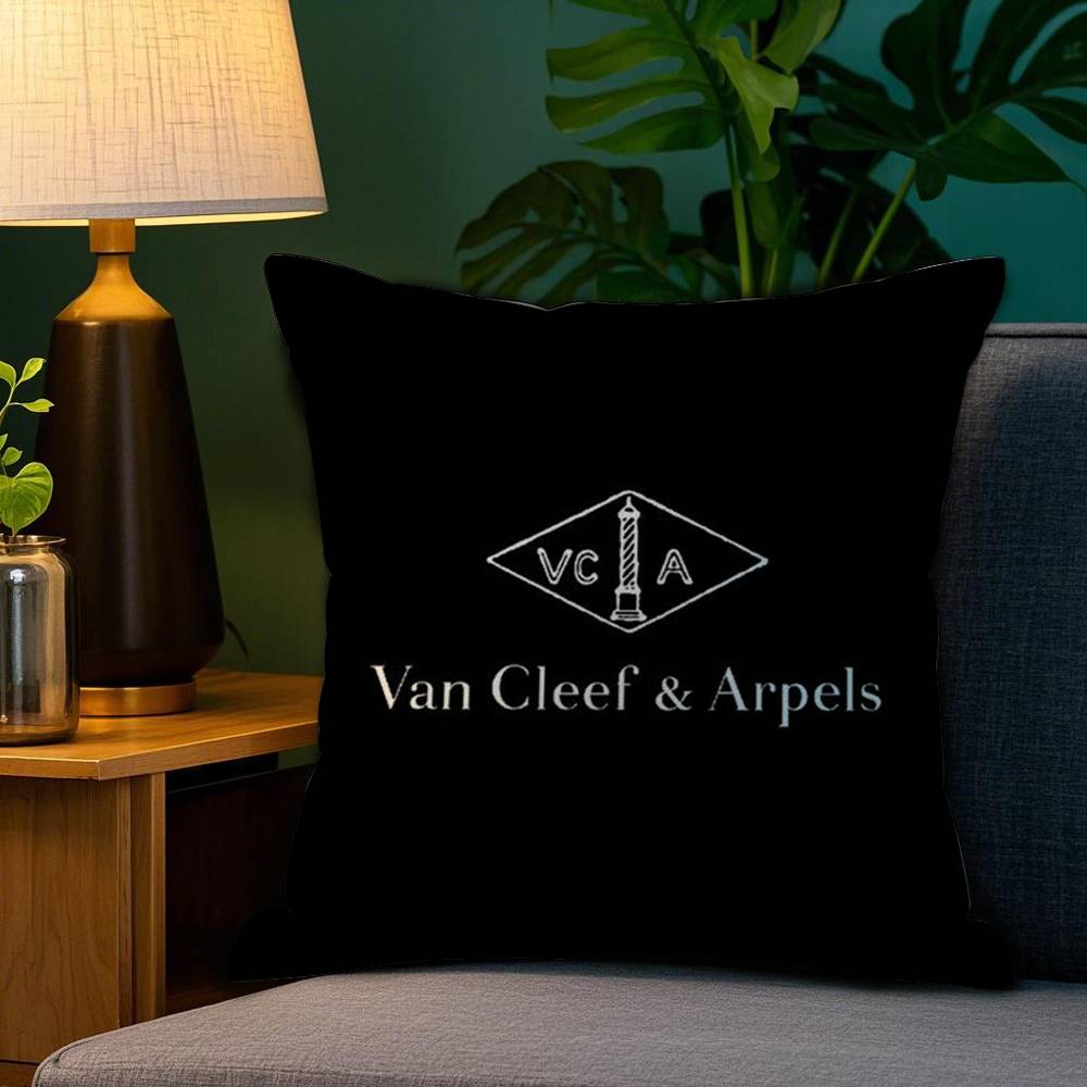 V-Van C-Cellf Arpels Poszewka Pluszowa Tkanina Miękka Dwustronny Nadruk Pokrowiec na Poduszkę na Sofę Poszewki na Poduszki Dekoracyjne