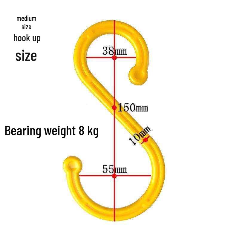 Large S-Shaped Insulating Scaffolding Hook for Construction