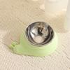 Stainless Steel Pet Cat Feeder Bowl Anti-spill Anti-leakage Cat Water Feeder Non-slip Snail Shap Food Storage Container Home