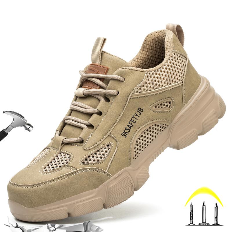 New Style Summer Safety Shoes For Men Light Breathable Sneaker Comfortable Indestructible Hombre Work Sneakers