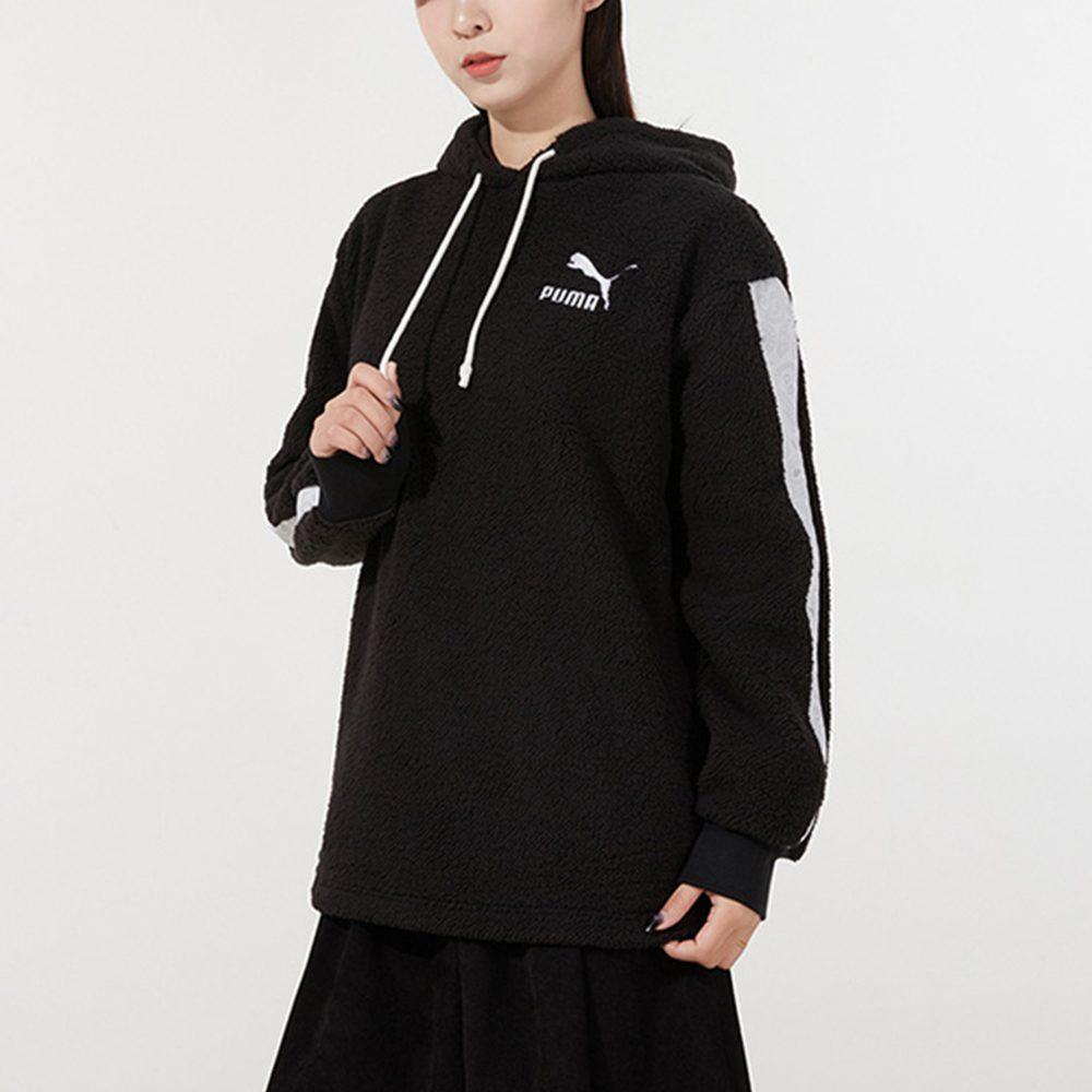 PUMA Sweatshirts Women's Black Hooded Moderate Regular 534985-01