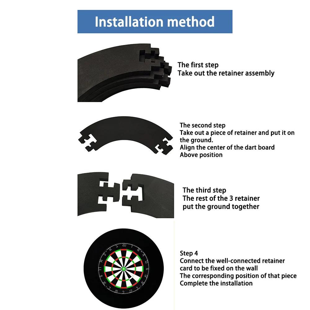 Dart Board Surround Ring Lightweight EVA Dartboard Surround Removable Durable Splicing Dart Board Wall Protector Darts Accessory