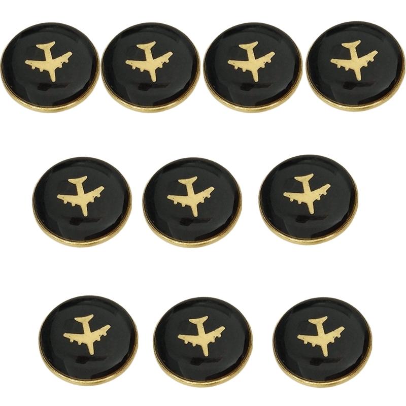 Mixed Sewing Buttons Easy Install Uniform Buttons Durability Uniform Suitable for Airline and Airport Academy Students