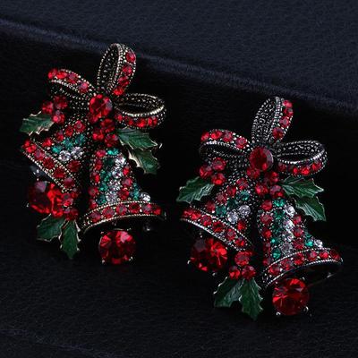 Julkläder Accessoarer Kostymnål Kreativ Gåva Rosett Högkvalitativ Korsage Retro Klockor Dag Broscher