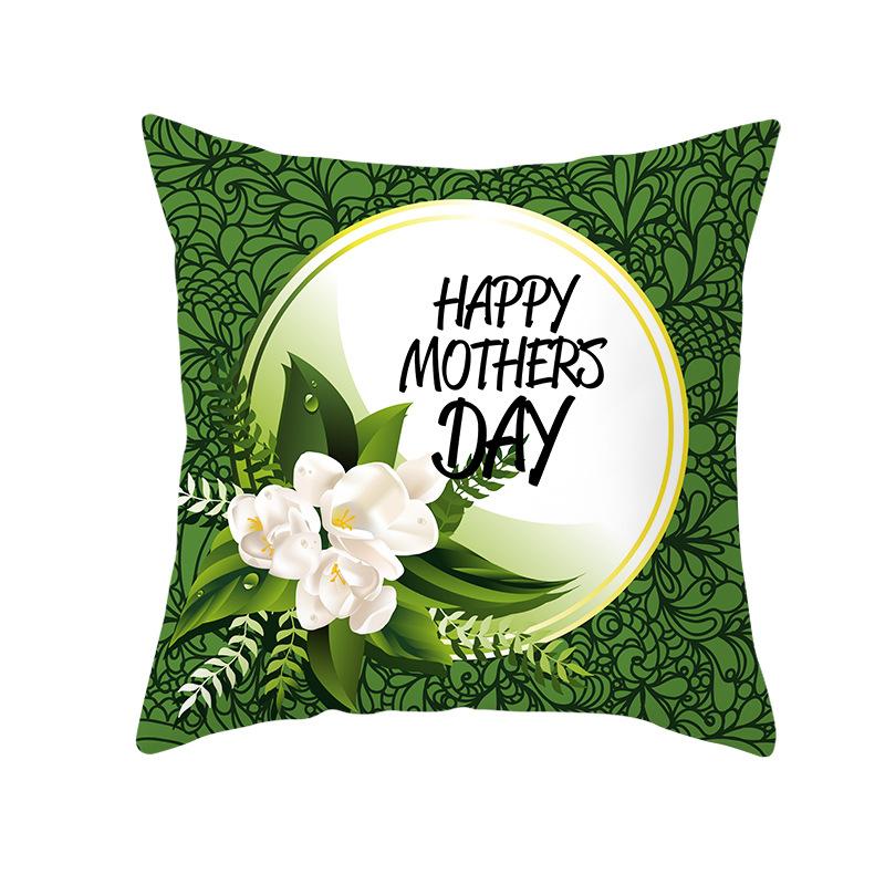 Mother's Day Pillow Peach Skin Printed Pillow Cover Sofa Cushion Cover Car Cushion Cover Home Decoration