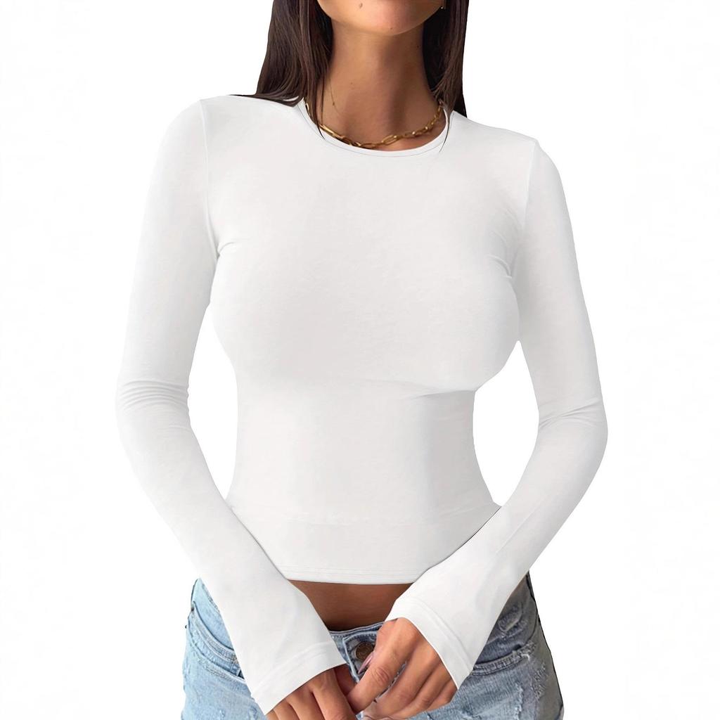 European & American Women's Autumn/Winter Slim Long Sleeve Top – Sexy & Warm Base Layer