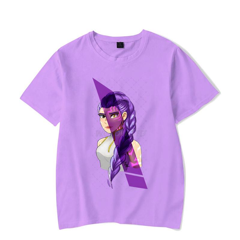 Women Crewneck Tshirt KPop Demon Hunters Graphic Rumi Tees Men Women Korean Anime Y2K Tops Funny KPop Demon Hunters Tshirts