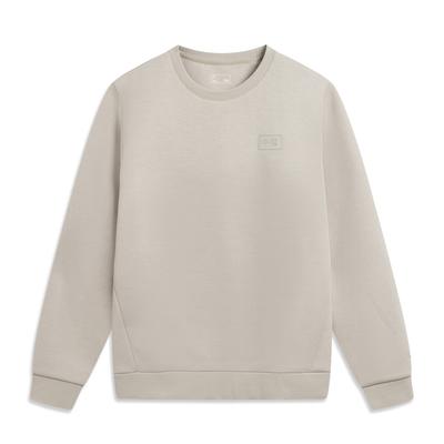 Li-Ning Honor Series Simple Round Neck Comfortable Pullover Solid Color Sweatshirt Men Sweatshirt AWDVE83-6