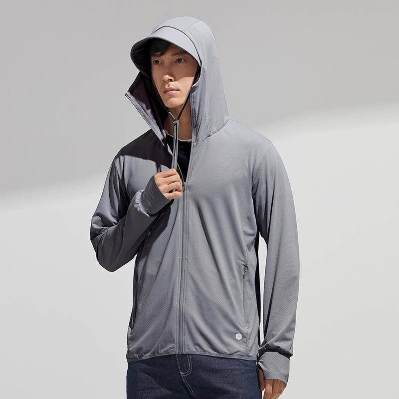 Summer outdoor original yarn sunscreen clothing women's UPF + UV protection ice silk sunscreen top sunscreen clothing jacket men's
