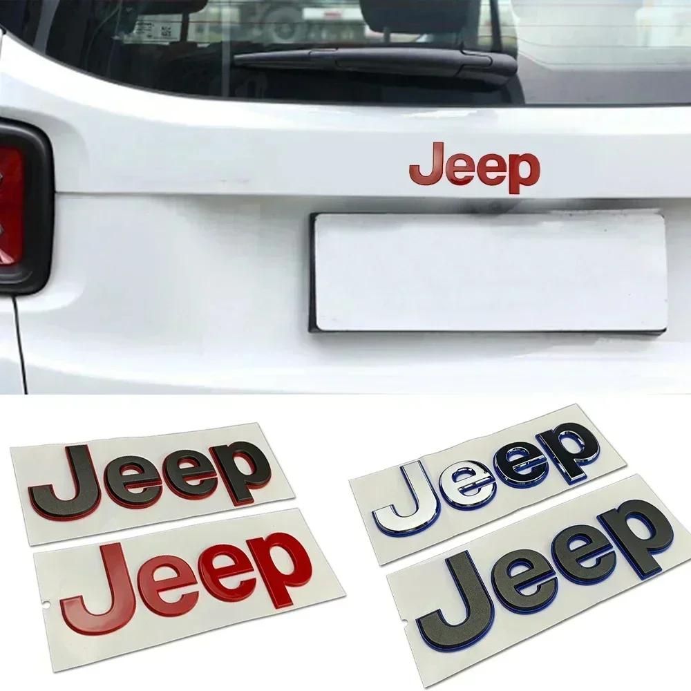 ABS Car Front Hood Sticker for Jeep Wrangler Grand Cherokee Compass Renegade JK JL Patriot Rubicon Rear Trunk Decals Accessories