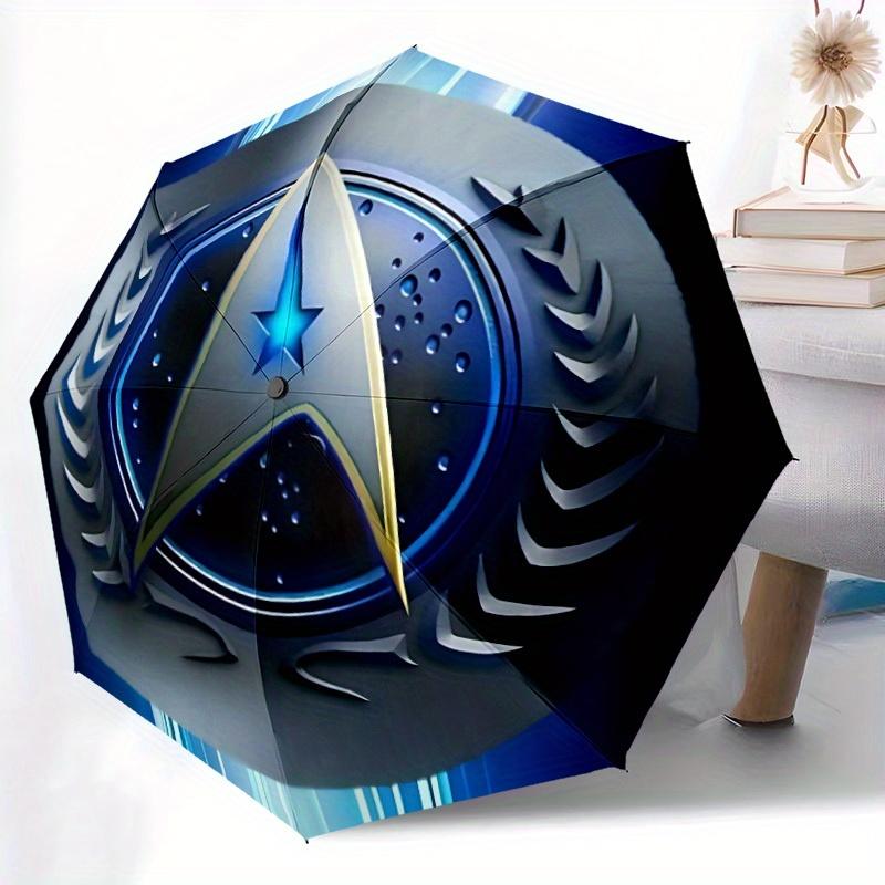 Ombrello pieghevole STAR TREK, ombrello da viaggio, struttura resistente in plastica e ferro, adatto per attività all'aperto e per l'uso quotidiano, a0818133