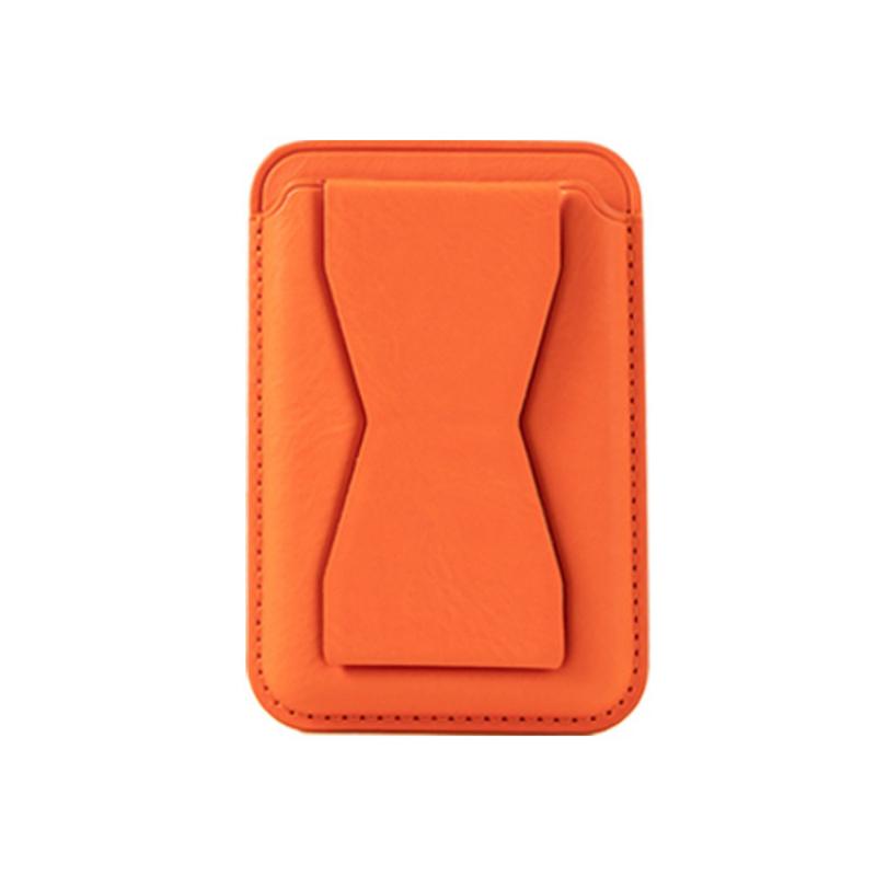 Universal Mobile Phone Stand Pu Leather Magnetic Wallet Case For Magsafe Magnetic Card Holder Pocket Cover With Bracket Card Bag