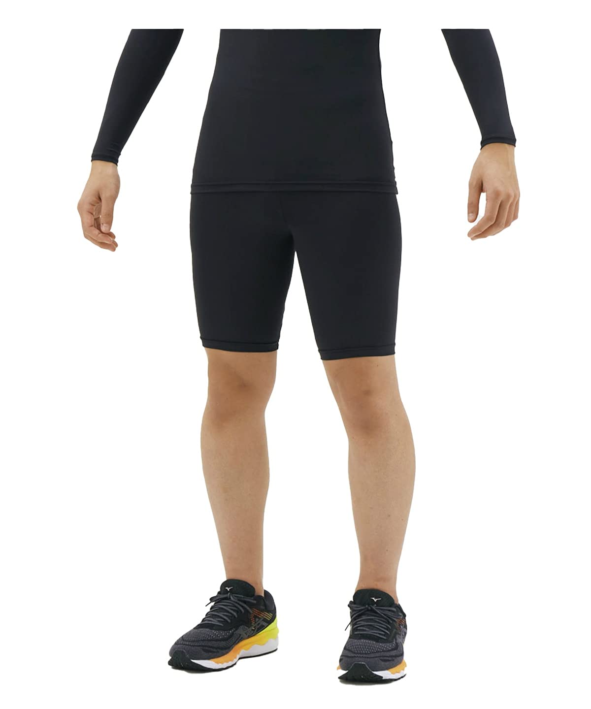 

Mizuno Bio Gear Training Half Compression Size 32MB1151 Tights, Wear, Sweat-Wicking, Quick-Drying, Men s, Black, S, чёрный