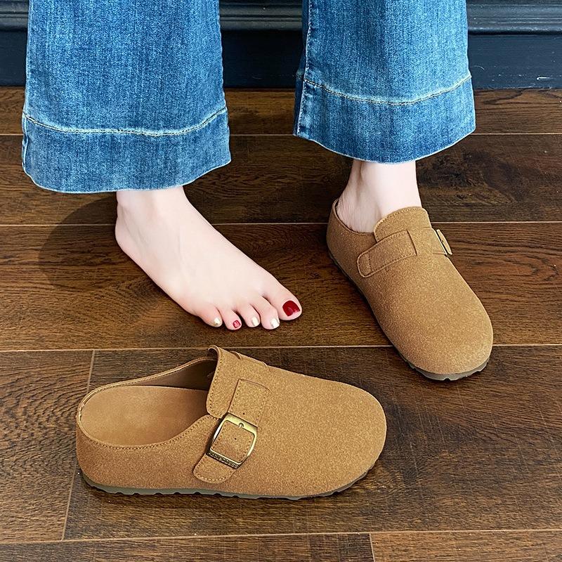 Women's spring summer new retro baotou drag platform lazy shoes wear niche casual cool slippers