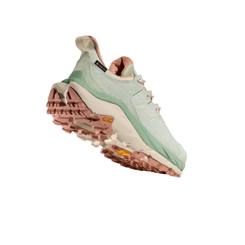 HOKA One One Kaha 2 Low Gtx Sportovní Vodotěsné Vyvážené Nízké Běžecké Boty Unisex Běžecké Boty Zelená Oranžová 1130530-GLCS