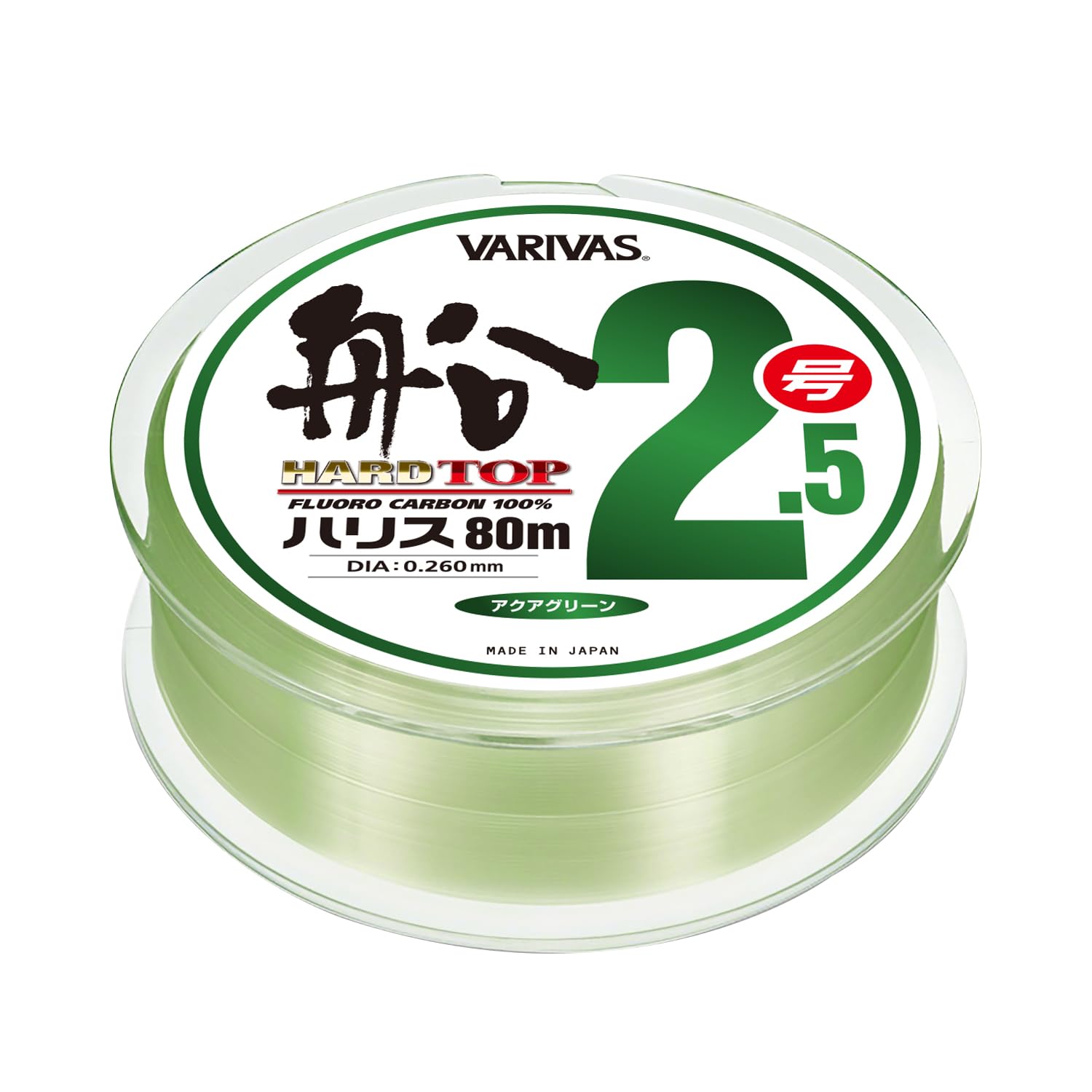 

Леска VARIVAS Hard Top Boat Aqua Green, Флюорокарбон, 80м, 2.5мм,