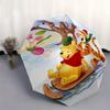 Winnie the Pooh & Friends Christmas Holiday Cartoon Umbrella, Portable 3-Fold Compact Umbrella, Suitable for Camping, Hiking and Travel, Ide