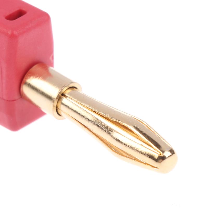 10Pcs 4Mm Banana Plug High Current Quick Connect Gold-Plated Banana Connector 32A Electrical Test