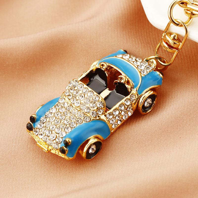 New Men New Small Rhinestone Car High Quality Key Holder Bag Fashion Accessories Hot Women Best Party Gift Jewelry