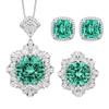 WNFU Women's Jewelry Set, Paraiba Green, Copper