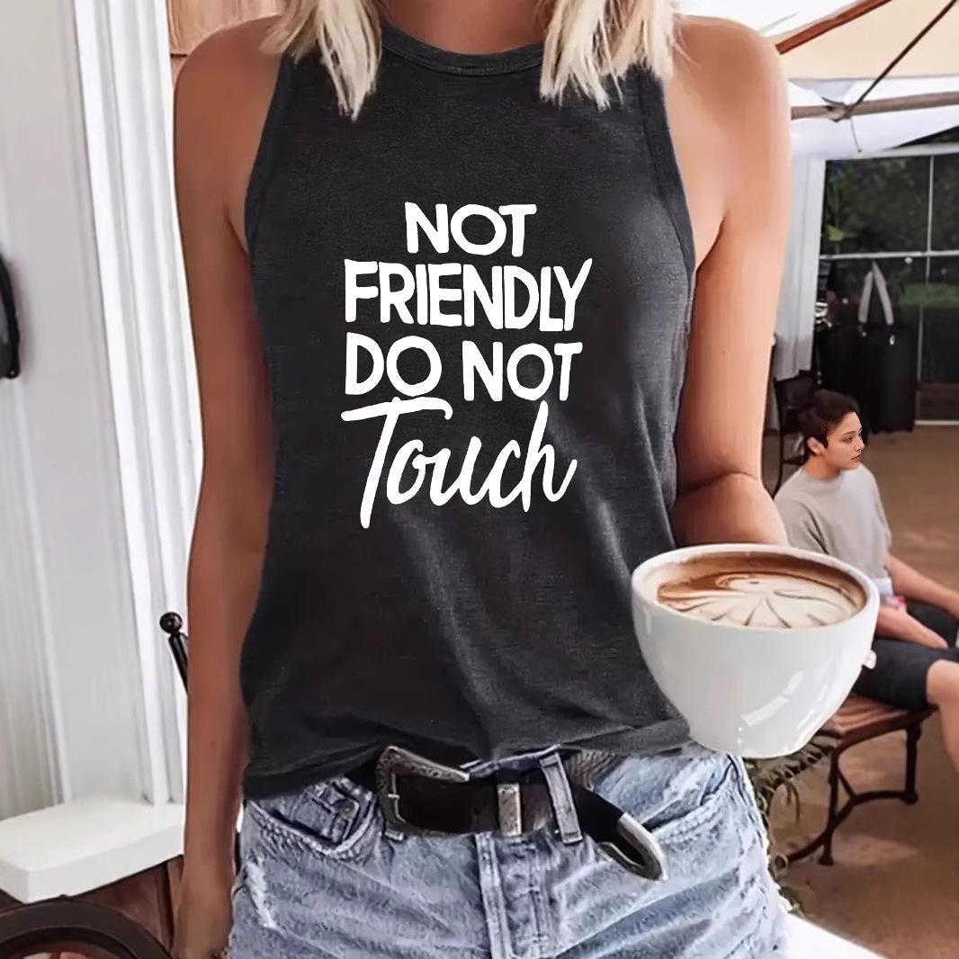 

Women s Casual Minimalist Letter Print Round Neck Tank Top Small темно-красного