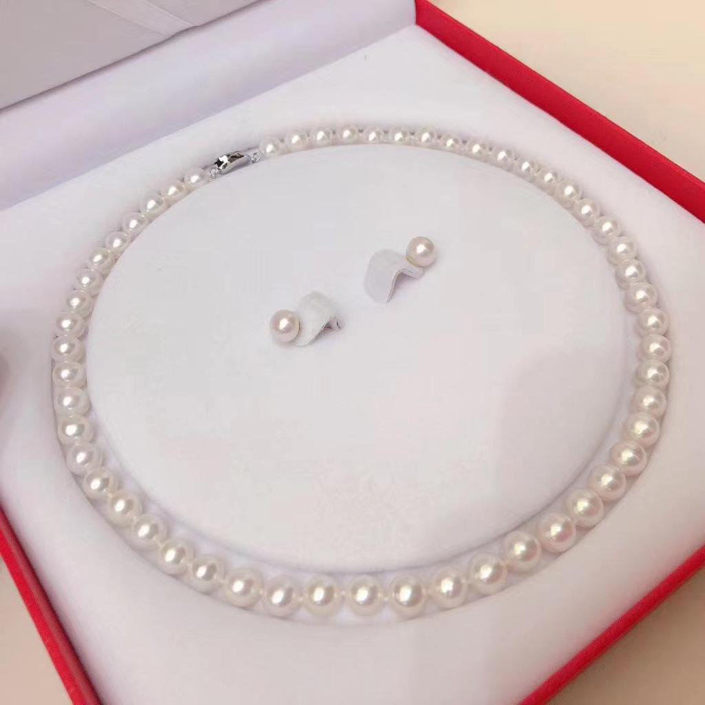 8mm Near-Round Freshwater Pearl Necklace - Mother's Day Gift