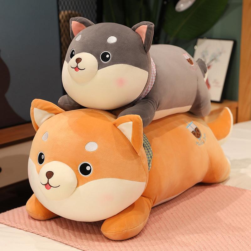 Plush Puppy Lying Toy Soft Cushion Pillow Cute Plushie Room Decoration Kids Gift