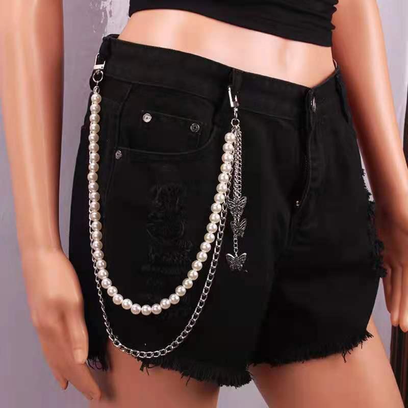 Hip Hop Pants Chain Punk Rock Jeans Chain Wallet Chains Unisex Trousers Chain E Girl Boy Goth Aesthetic Accessories