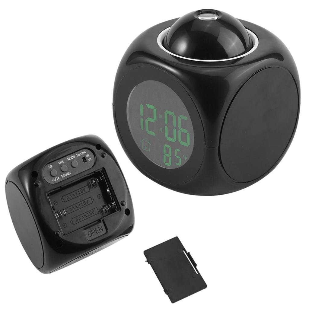 Alarm Clock LCD Clock Multi Function Digital LCD Wall Projection Voice Talking Temperature Display LED Alarm Clock Digital Clock