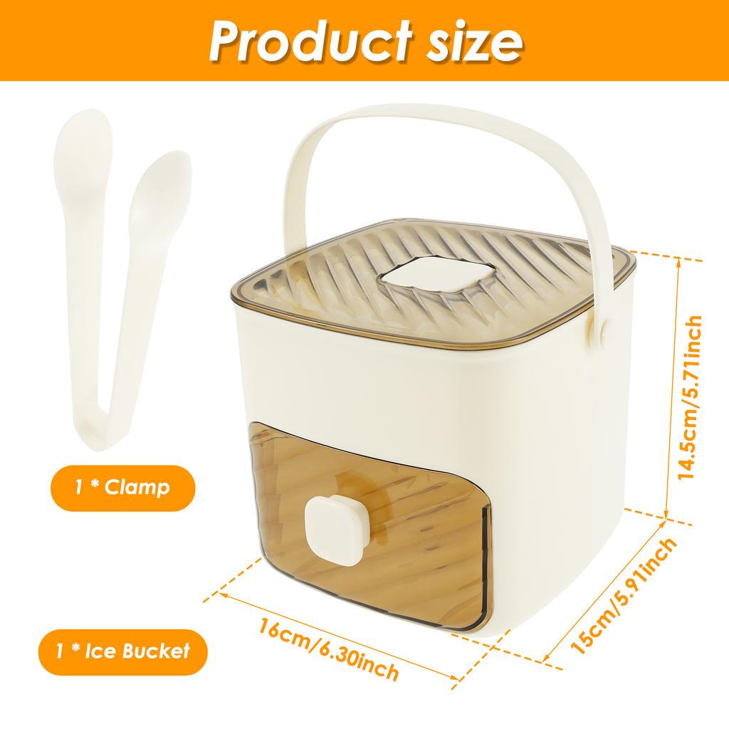 Plastic Ice Cube Mold 48 Cube Large-capacity Ice Trays Food Grade Ice Maker With Ice Cube Storage Bin Portable Ice Bucket