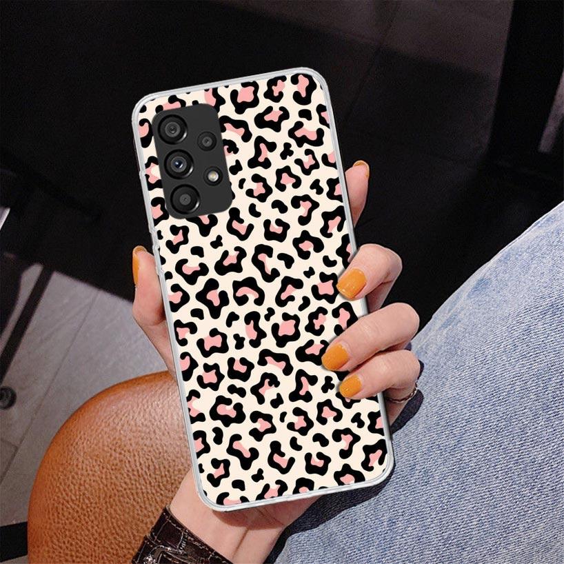 Leopard Print Phnoe Case for Samsung Galaxy A17 A37 A57 A16 A26 A36 A56 A15 A14 A13 A55 A54 A53 A35 A34 A33 A25 A24 A23 A52 Gala