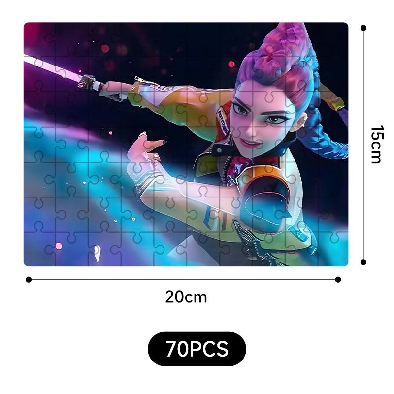 New Kpop Demon Hunters 20*15Cm Jigsaw Puzzle Toys Rumi Mira Zoey Huntrix Character Pattern Board Game Home Decor Children Gifts