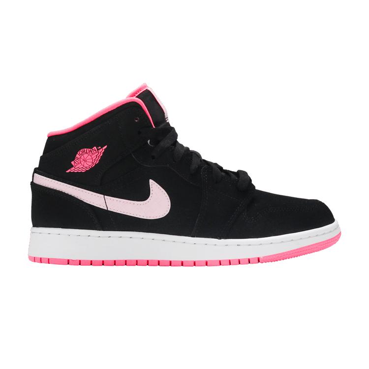 Jordan 1 Mid Black Digital Pink (GS) 37.5