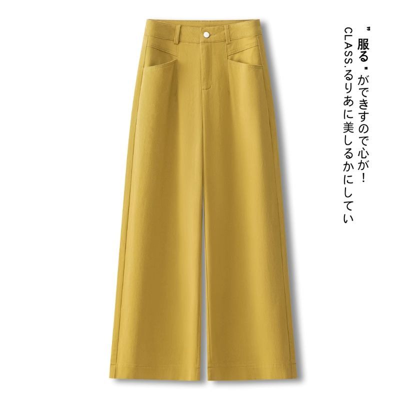 High-waisted Wide-leg Pants for Women In Spring and Autumn New Loose Slim Casual Suit Pants Narrow Version Nine-point Straight Pants
